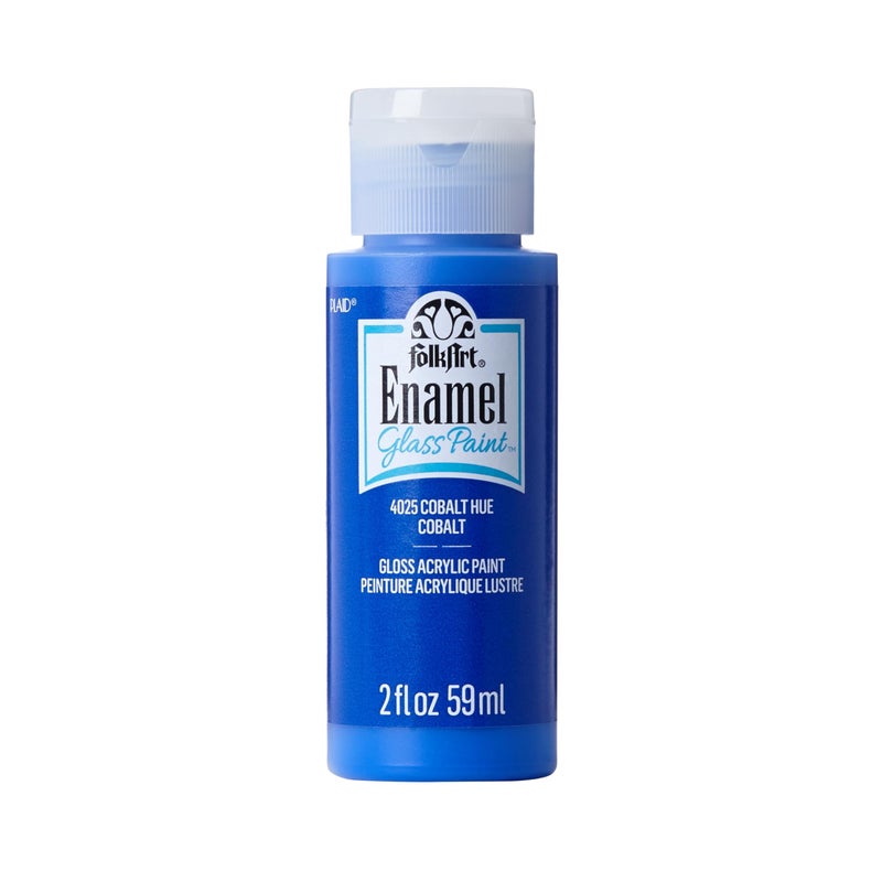 FolkArt Enamel Glass Ceramic Paint in Assorted Colors 2 oz 4025 Cobalt 404025