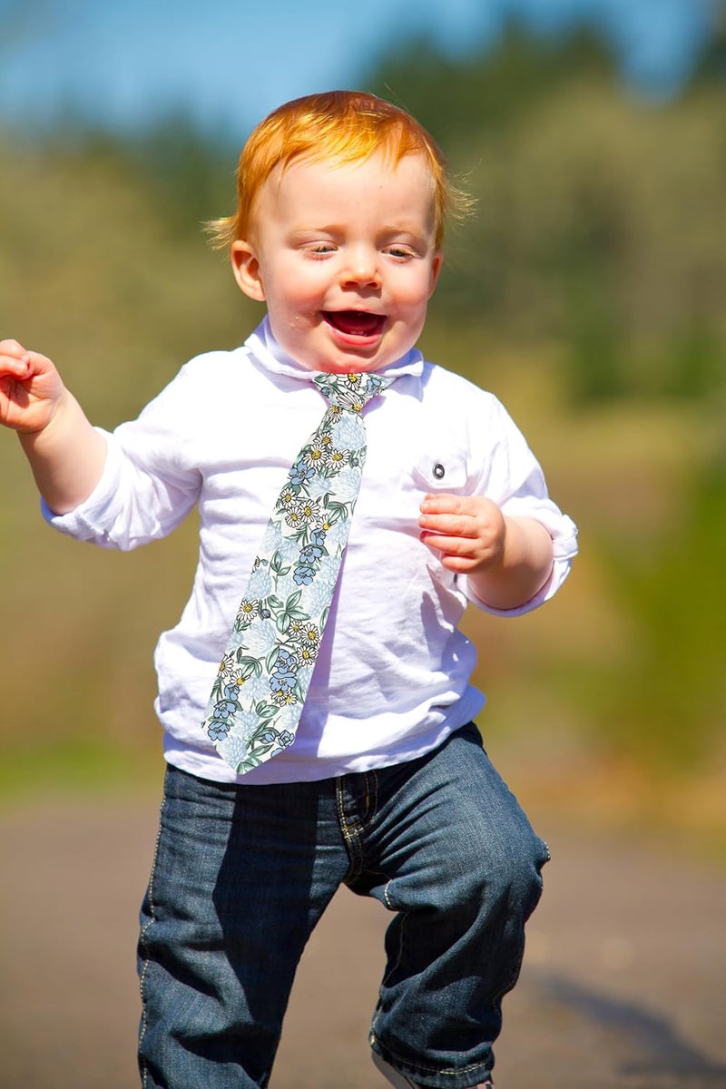 BELLUNO Boys' Floral Ties, Hook and Loop Pre-tied Flower Ties for Little Kids and Pre-teens - Image 3