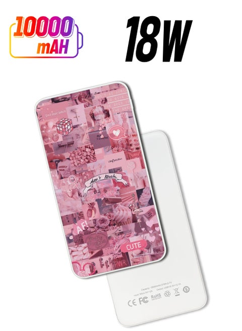 10,000 mAh Super Fast Charging Ultra Compact Power Bank with Quick Charge & Power Delivery, Portable Charger For iPhone and Android Dont Touch