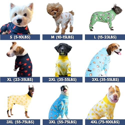 Spark Paws Dog Pajama Dog Recovery Suit Male Onesie UltraSoft and 4Way Stretch for Small Medium and Large Breeds Planets 4XL - Image 3
