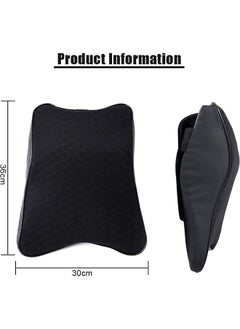 Arabest Car Seat Headrest Neck Rest Cushion - Ergonomic Car Neck Pillow Durable 100% Pure Memory Foam Carseat Neck Support - Comfty Car Seat Back Pillows for Neck/Back Pain Relief (Black 2pcs)  - Image 3