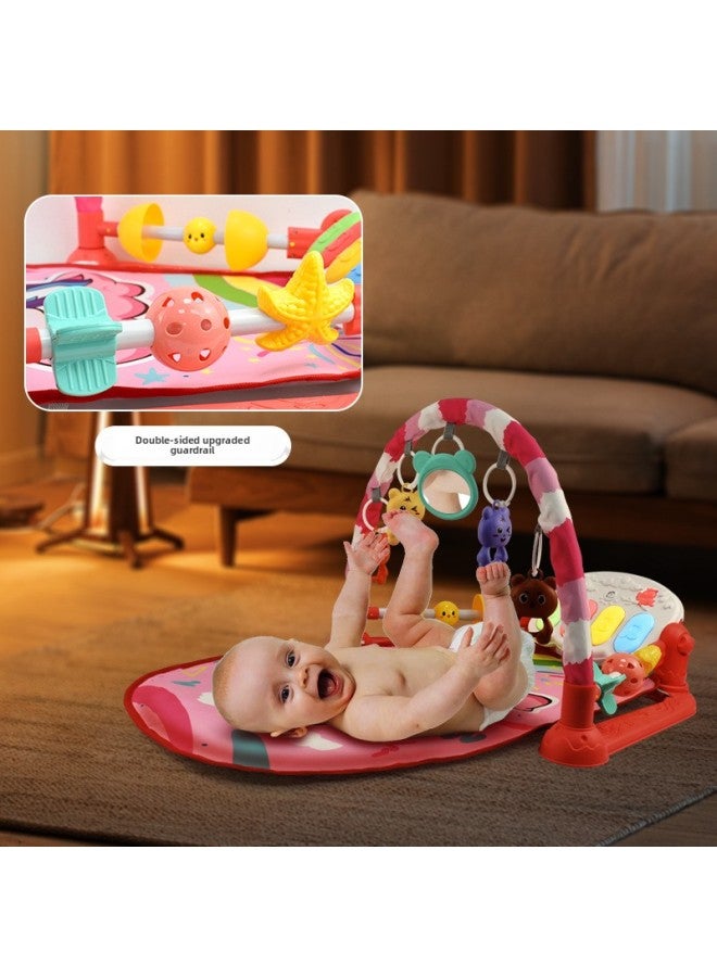 Baby Fitness Rack Multi-functional Light Music 0-36 Months Baby Pedal Game Mat-Color:588-20B Upgraded Yellow - Image 4