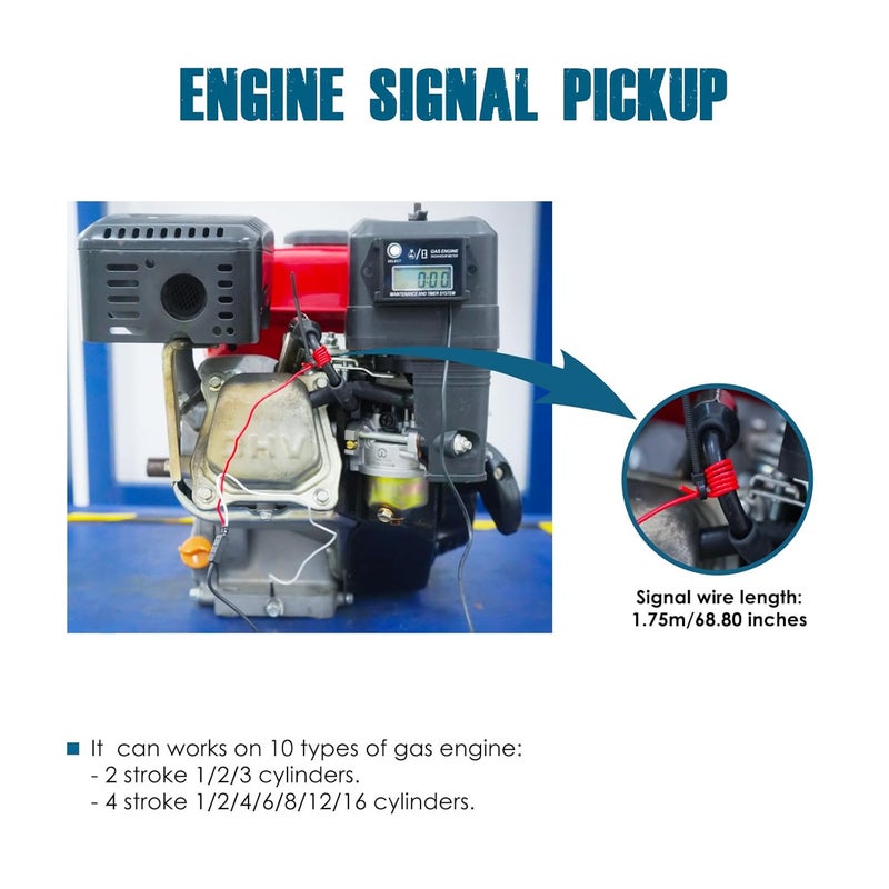 Runleader RL-HM026A Inductive Tachometer with Hour Meter - Image 5