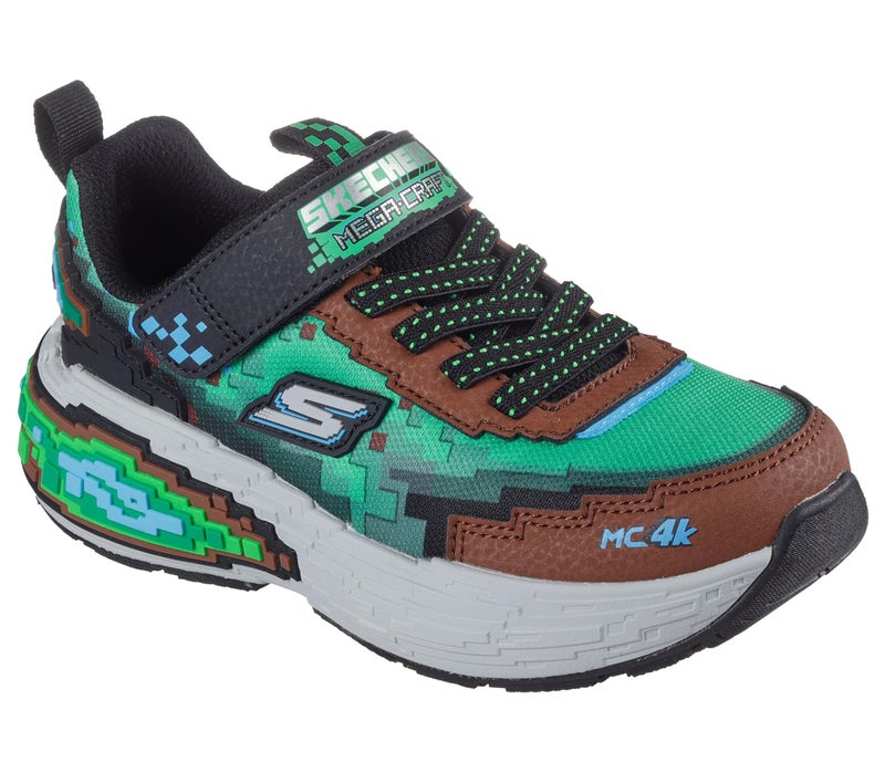 SKECHERS Boy's Mega-Craft 4K Sneaker, Brown/Multi, 11 Little Kid - Image 5