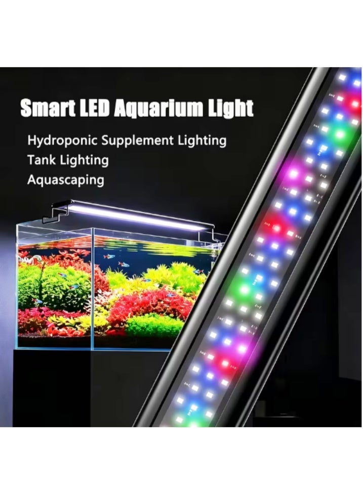 Colorful LED Aquarium Decorative And Plant Grow Light with Adjustable Timer ,Three-Color Changing Aquarium Light, 4-Button Control with Adjustable Color and Dimmable Brightness, with Flashing - Image 2