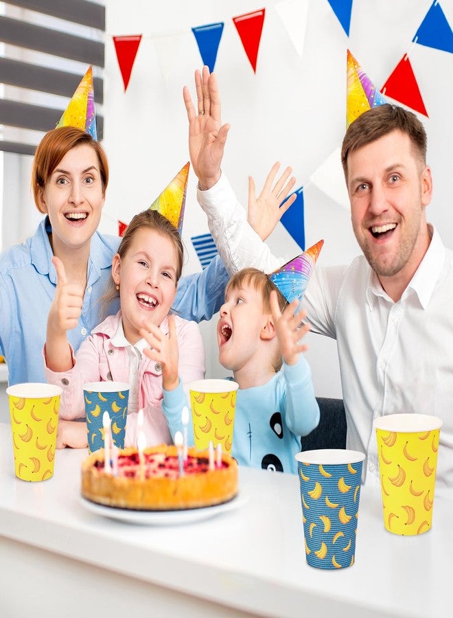 JarThenaAMCS Banana Cartoon Paper Cups Party Favor Cups 9 Oz Blue Yellow Disposable Drinking Cup for Kids Baby Shower Birthday Party Supplies, 50 Pcs - Image 5