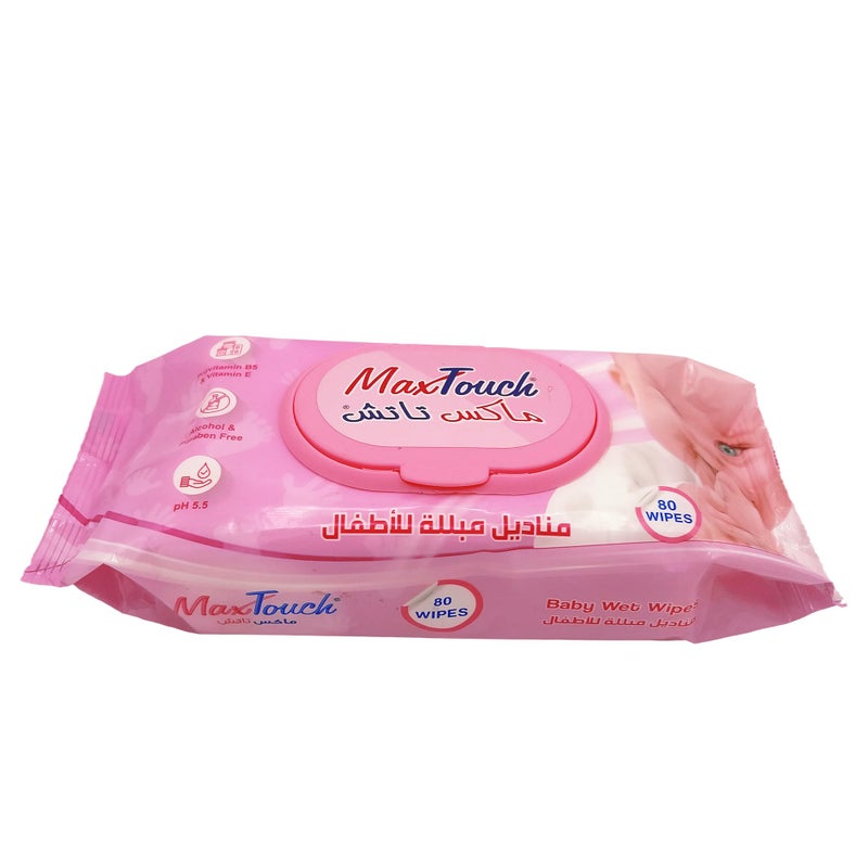 Max Touch Baby Wet Wipes - 80 Wipes