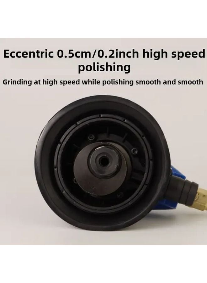 Red 5 Inch Pneumatic Polishing Machine With Vacuum Attachment For Grinding Finishing - Image 4