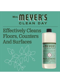 Mrs. Meyer's Clean Day Multi-Surface Cleaner Concentrate, Use to Clean Floors, Tile, Counters, Basil, 32 fl. oz - Pack of 2  - Image 3