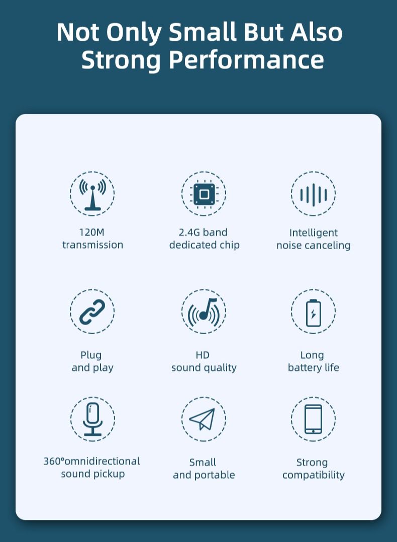 GULFLINK GULFLINK wireless one to two lavalier microphone Lighting - Image 2