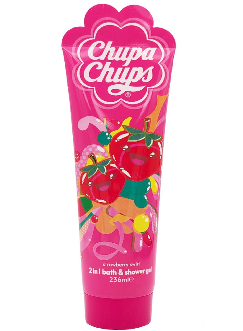 CHUPA CHUPS STRAWBERRY SWIRL 2IN1 BATH&SHOWER GEL 236ML