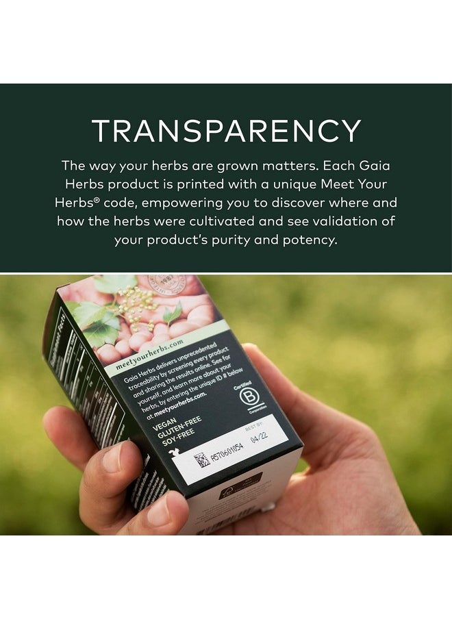 Gaia Herbs - Calm A.S.A.P. Stress Support Supplement With Skullcap Passionflower Chamomile Vervain Holy Basil & More To Support A Natural Calm 60 Vegan Liquid Phytocapsules (20Day Supply) - Image 1