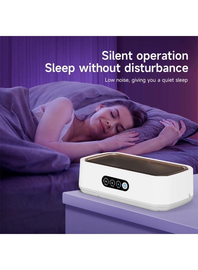 Ultrasonic Jewelry Cleaner - 47KHz Jewelry Cleaner Ultrasonic Machine with 3 Timer Modes, Portable Ultrasonic Cleaner Machine for Jewelry, Eyeglasses, Rings, Watches, Dentures, Retainer, Razors - Image 5