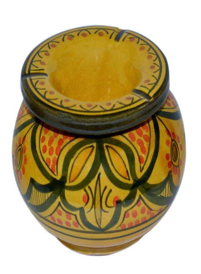 Treasures Of Morocco Ceramic Ashtrays Hand Made Moroccan smokeless Ceramic Vivid Colors Medium - Image 2