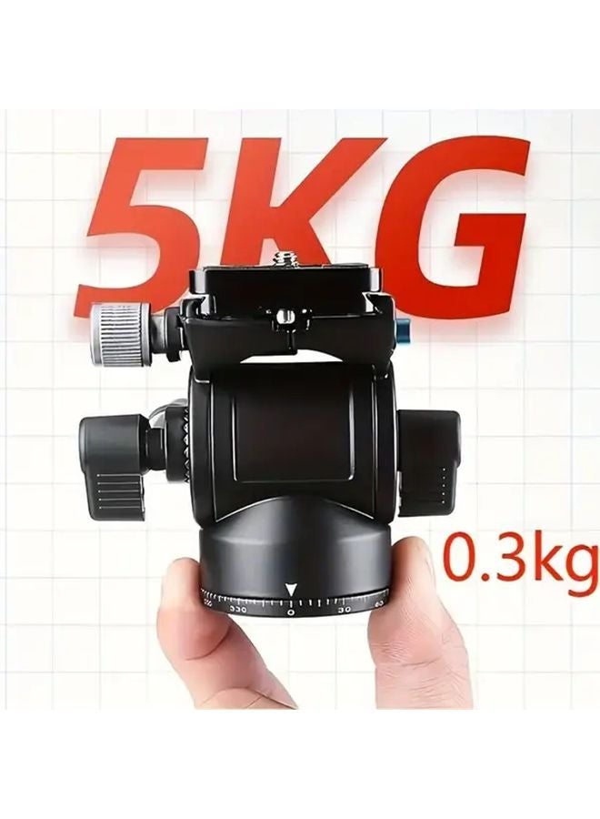 Black Aluminum Alloy Professional Tripod Ball Head 360 Panoramic Gimbal Flexible Handle DSLR Camera Stabilizer - Image 5