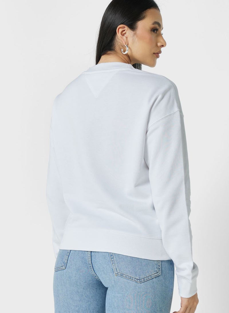 Crew Neck Logo Graphic Sweatshirt