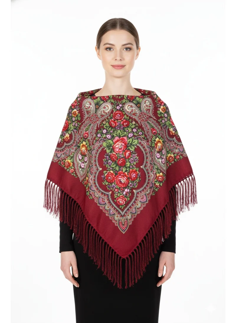 D'Daniela Ofeliya Women's Eastern European Cotton Tassel Shawl