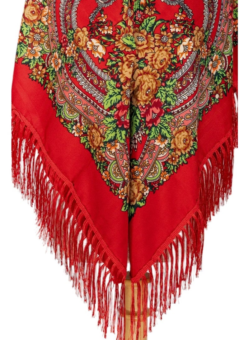 D'Daniela Ofeliya Women's Eastern European Cotton Tassel Shawl - Image 5
