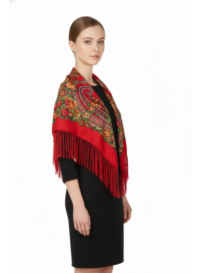 D'Daniela Ofeliya Women's Eastern European Cotton Tassel Shawl