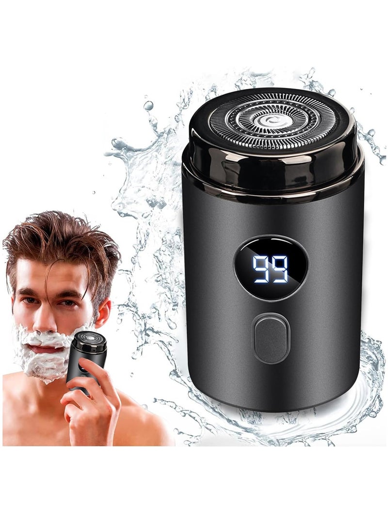 AirYoung Electric Mini Razor for Men Portable Travel Face Shaver Wet & Dry Waterproof Shaver Beard Trimmer Cordless USB Charging Facial Hair Groomer for Men Teen Boys Face, Trimmer - Image 1