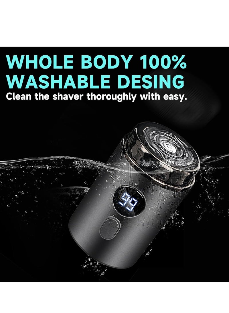 AirYoung Electric Mini Razor for Men Portable Travel Face Shaver Wet & Dry Waterproof Shaver Beard Trimmer Cordless USB Charging Facial Hair Groomer for Men Teen Boys Face, Trimmer - Image 5