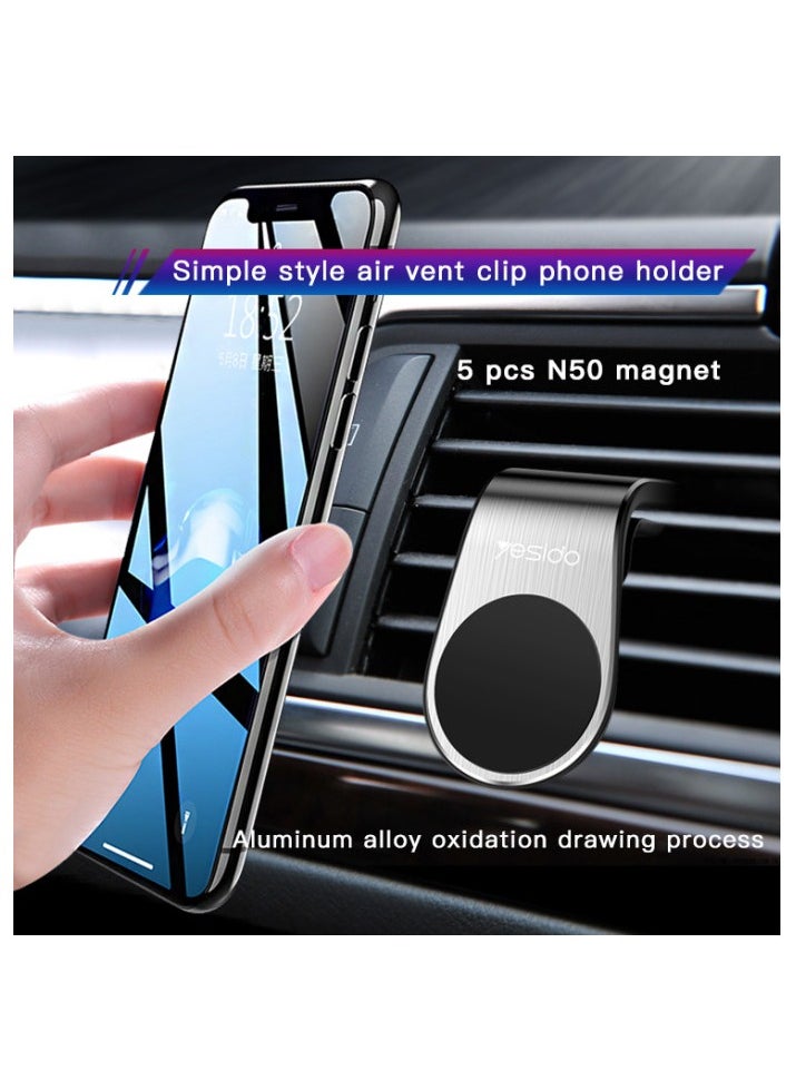 Yesido - C64 New N50 Magnetic Magnet Car Outlet Air Vent Mobile Phone Holder For Car Black - Image 1