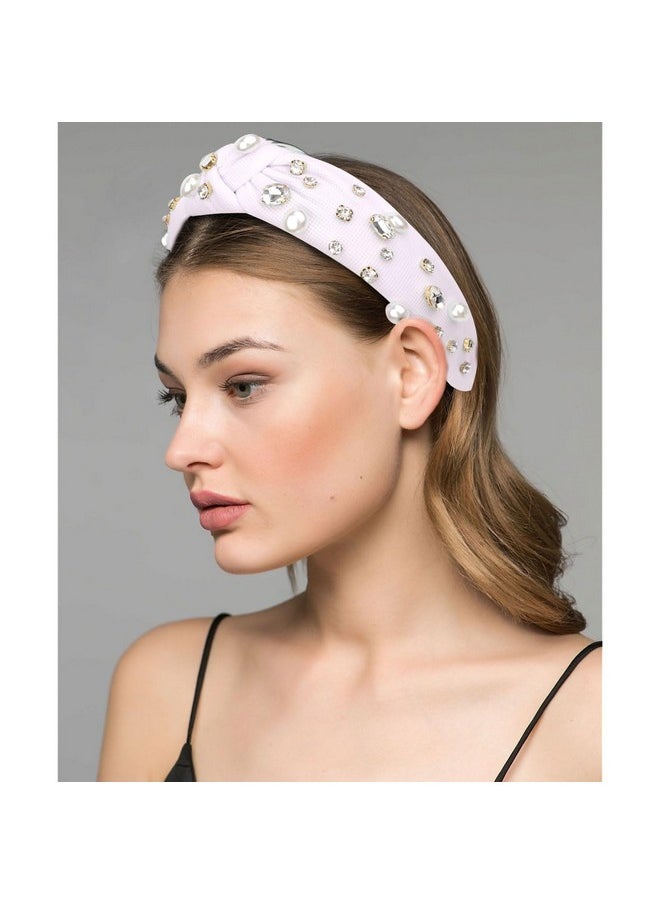 White Crystal Headbands For Women Pearl Rhinestone Head Band Top Knot Hairbands Comfortable Elastic Hair Band Bling Knotted Headband Fashion Hair Accessories For Women Girls - pzsku/Z3516372DF9F04F8D03A8Z/45/_/1718645644/091ee2ef-51e9-4b91-95d4-3dadb34c745f