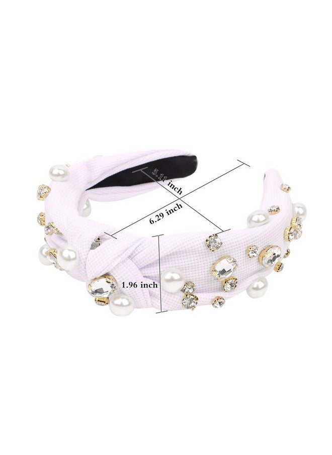 White Crystal Headbands For Women Pearl Rhinestone Head Band Top Knot Hairbands Comfortable Elastic Hair Band Bling Knotted Headband Fashion Hair Accessories For Women Girls - pzsku/Z3516372DF9F04F8D03A8Z/45/_/1718645644/f98b7268-f072-4d50-8905-6db8b1f9c275