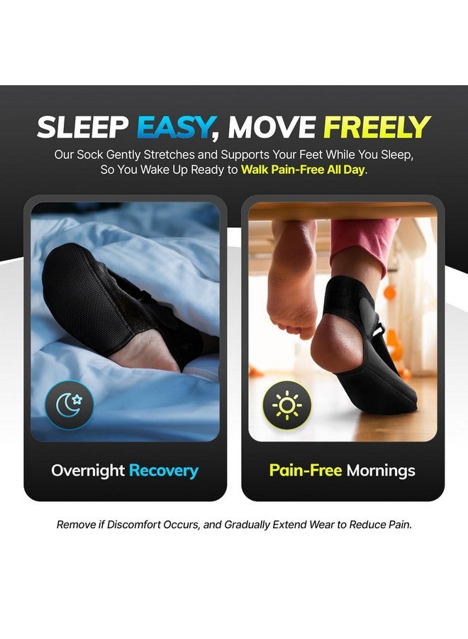 BraceAbility BraceAbility Plantar Fasciitis Night Splint Sock - Soft Plantar Fascia Brace for Sleeping, Achilles Tendonitis, Foot Drop, Heel Pain - Plantar Fasciitis Relief Night Splint for Women and Men (Large) - Image 4