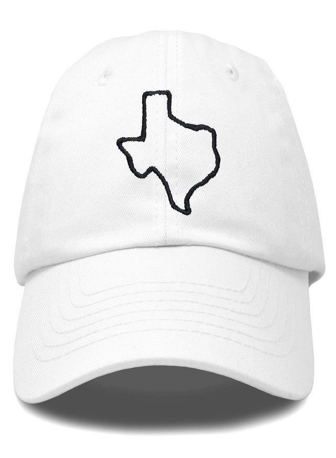 DALIX Texas Hat Lone Star State Mens Womens Baseball Cap White - Image 1