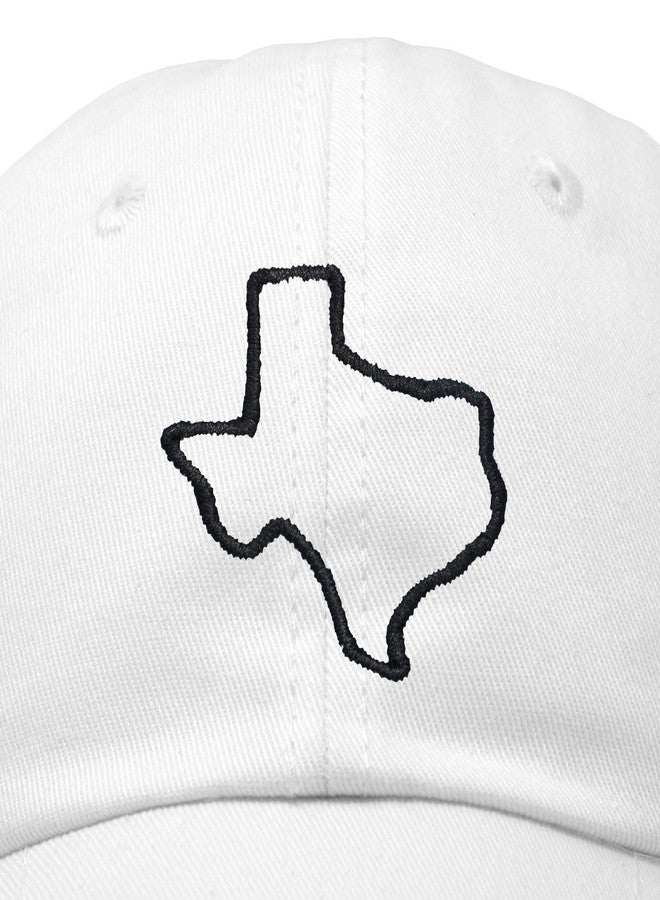 DALIX Texas Hat Lone Star State Mens Womens Baseball Cap White - Image 2