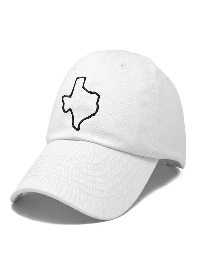DALIX Texas Hat Lone Star State Mens Womens Baseball Cap White - Image 4