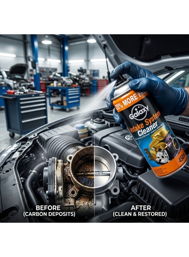Galaxy Intake System Cleaner Spray 450ml - Restores Power & Efficiency, Removes Carbon Deposits, Engine Performance Booster, Fuel System Cleaner for Cars, Trucks & Motorcycles - Image 2