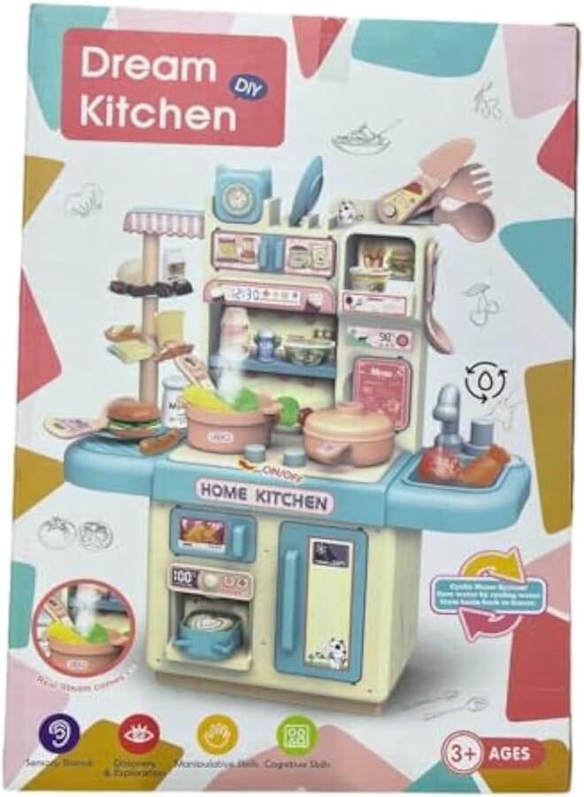Girls Funny Plastic Kitchen Set Toy Pretend Play, Home Kitchen Toy, Mini Kitchen Toys Real Cooking S boy toys, girl toys, birthday gift, Christmas gift, growth, fun, for kids.