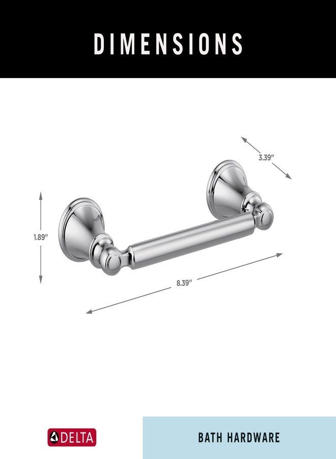 Delta Woodhurst (1-Pack) Toilet Paper Holder Polished Chrome Tissue Roll Holder for Bathroom Organization and Storage Pivoting Toilet Tissue Holder Wall Bathroom Accessories 73250 - Image 5