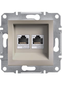 Schneider EPH4400169-02 Asfora Bronze 2*RJ45 Data Socket - Frameless 