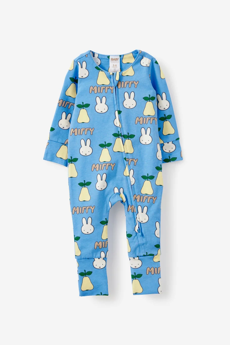 Cotton On Miffy Long Sleeve Zip Romper