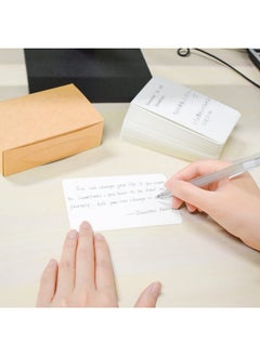 VANRA 300Pcs Blank Index Cards 3X5 Inches Note Cards Thick 110Lb Cardstock Flash Cards Unruled Study Cards For School Learning Office (White 300/Pack)  - Image 3