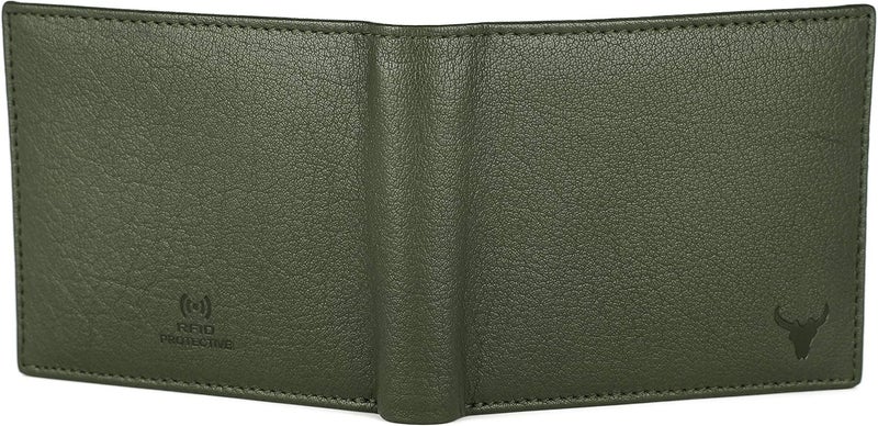 Napa Hide Wildhorn India Green Npa Leather Men's Wallet (NPH) - Image 4