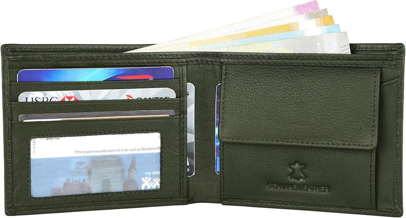 Napa Hide Wildhorn India Green Npa Leather Men's Wallet (NPH) - Image 3