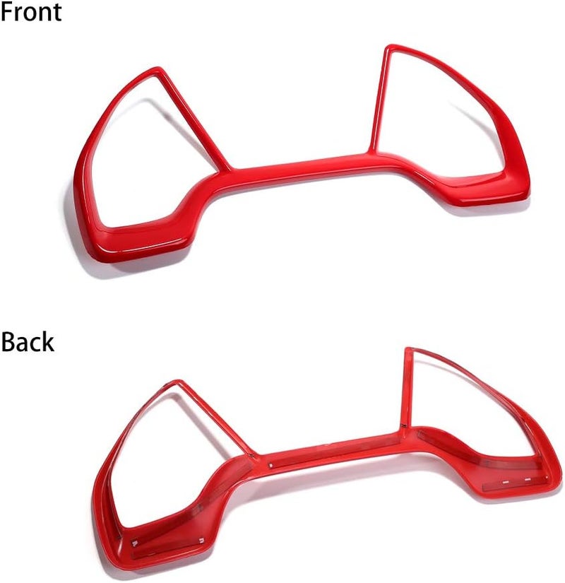 Thenice for 10th Gen Civic Dash Board Instrument Panel Dashboard Trim Cover Interior Decal Accessories Compatible with Honda Civic 2021 2020 2019 2018 2017 2016 -Red - Image 2