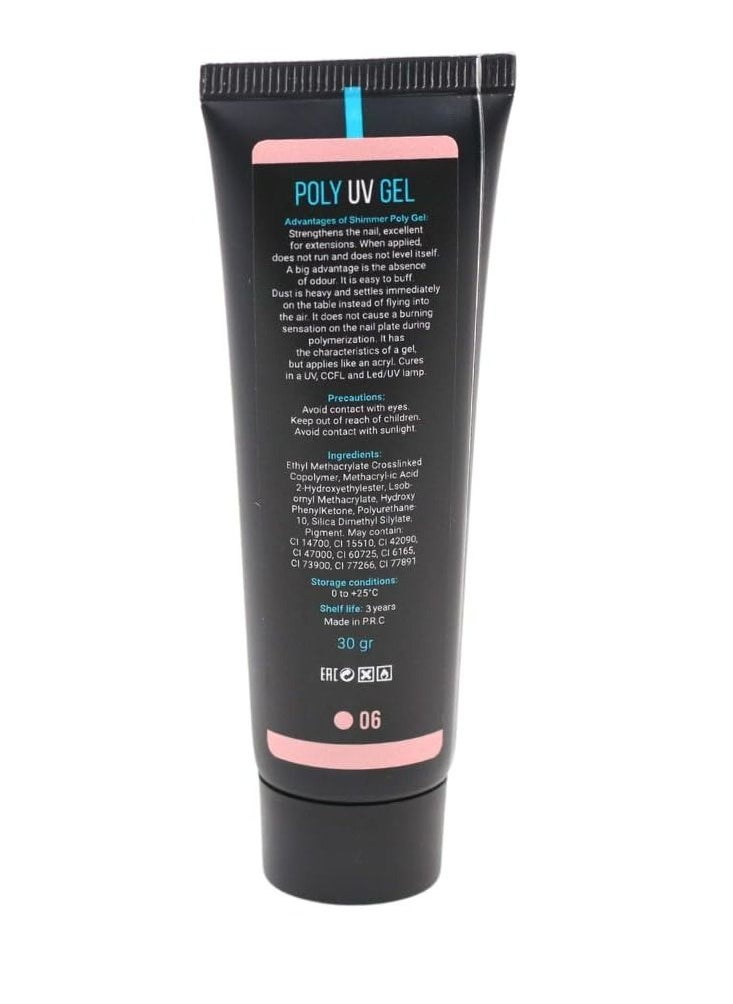 GLOBAL FASHION Global Fashion Professional Poly UV Gel with Shimmer: Long-Lasting, Salon-Quality Nails in Stunning Colors | (06)  - Image 5