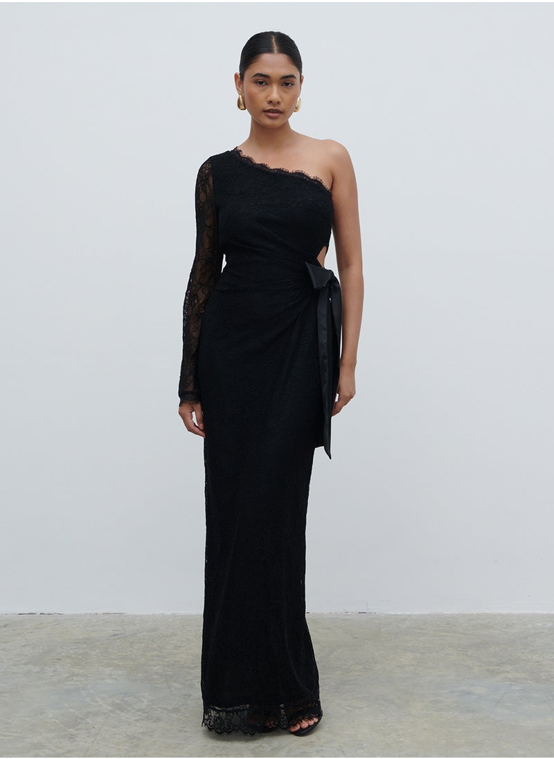 PRETTY LAVISH Mollie One Shoulder Lace Dress  - Image 1