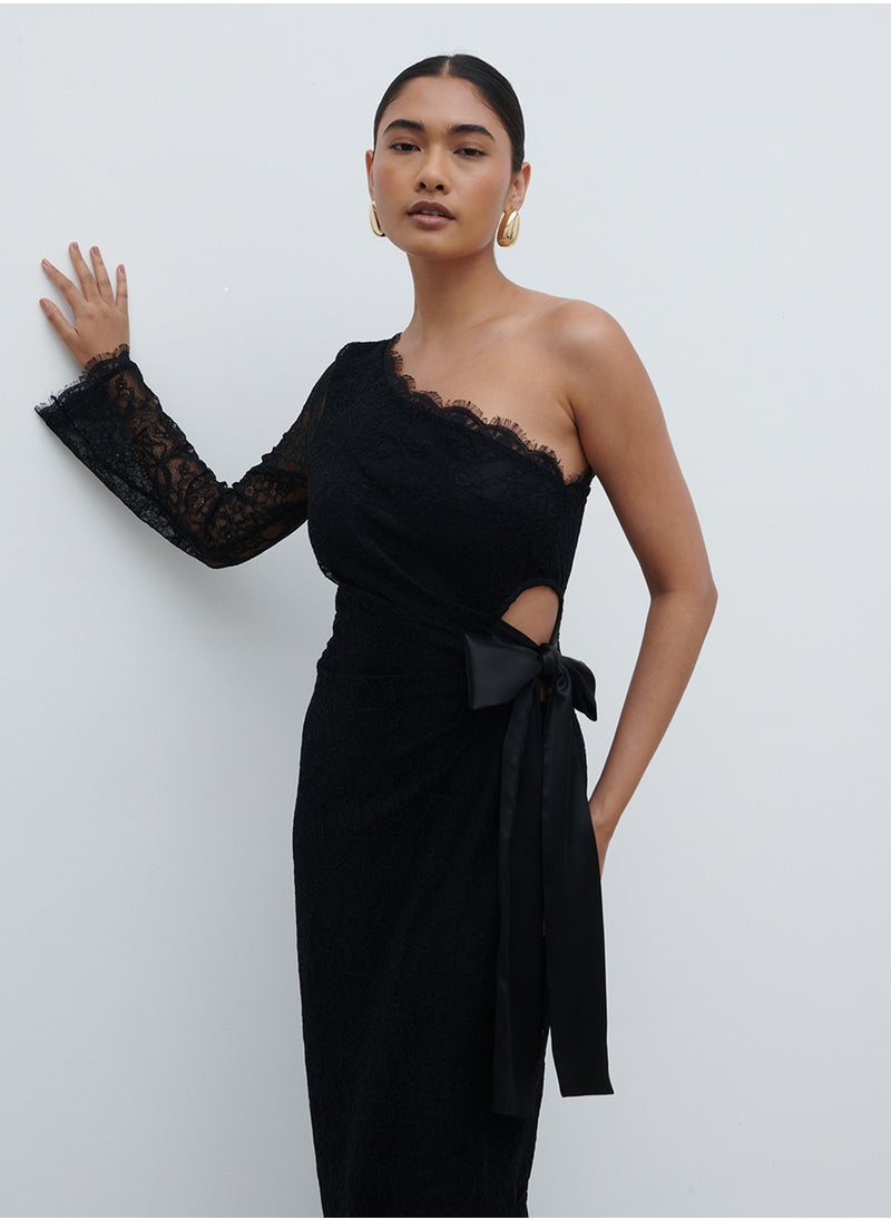PRETTY LAVISH Mollie One Shoulder Lace Dress  - Image 3