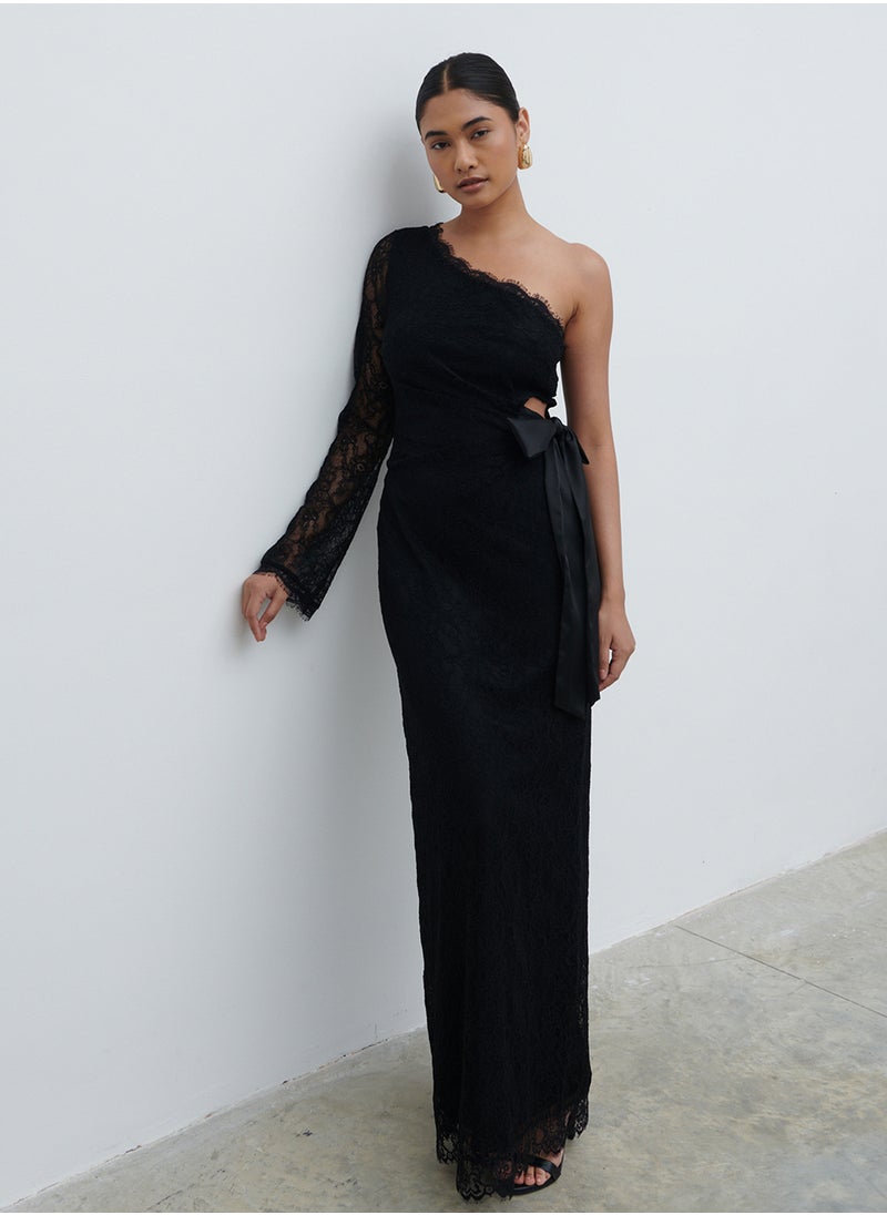 PRETTY LAVISH Mollie One Shoulder Lace Dress  - Image 4