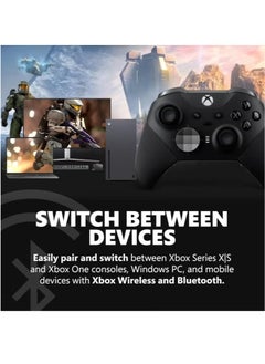 Neutral Xbox Elite Series 2 Core Wireless Gaming Controller – Black – Xbox Series X|S, Xbox One, Windows PC, Android, and iOS  - Image 4