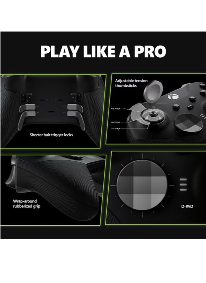Neutral - Xbox Elite Series 2 Core Wireless Gaming Controller – Black – Xbox Series X|S, Xbox One, Windows PC, Android, and iOS - Image 1