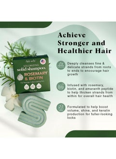 Kitsch Kitsch Rosemary & Biotin Volumizing Natural Shampoo Bar | Strengthening & Thickening Shampoo for All Hair Types, Made in USA, Vegan, Paraben Sulfate & Cruelty Free Soap  - Image 2