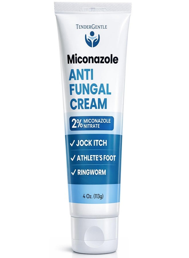 TenderGentle Miconazole Antifungal Cream for Skin - 4 oz of Miconazole Nitrate for Jock Itch, Athlete's Foot, Itching, and Ringworm - Image 1