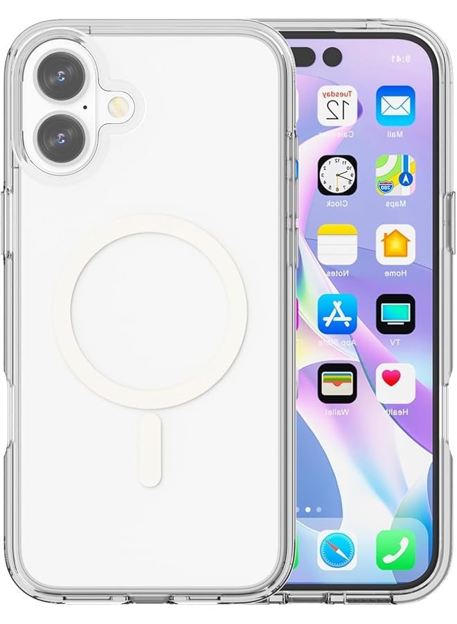 erorex Magnetic Case For Iphone 16 Plus Compatible With Magsafe Wireless Charging Shockproof Phone Bumper Cover Anti Scratch Clear Back - Image 2